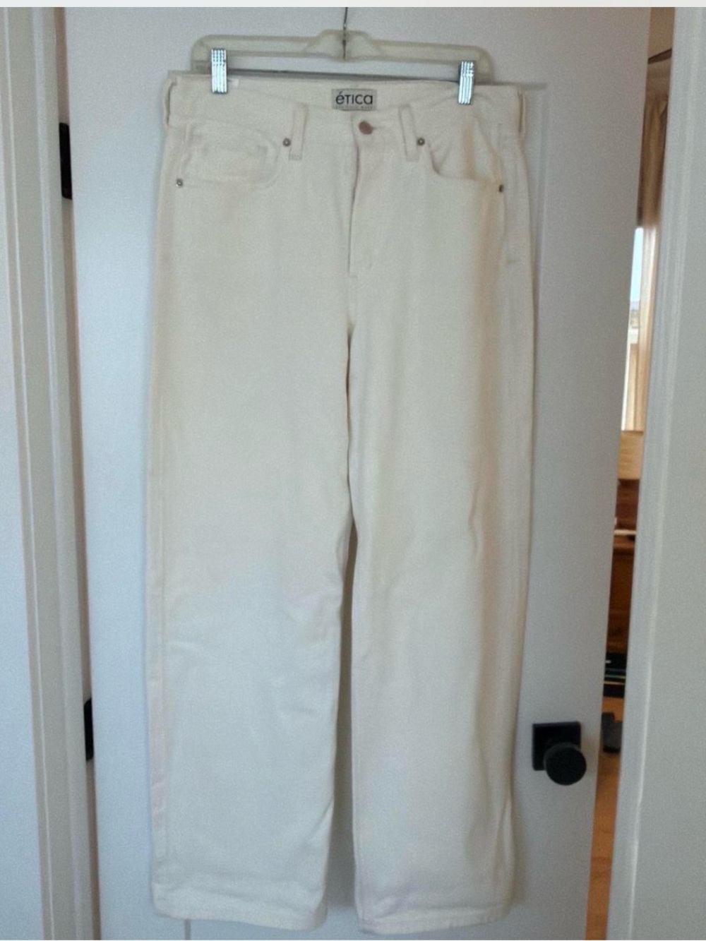Ética Cream Straight-Leg Jeans